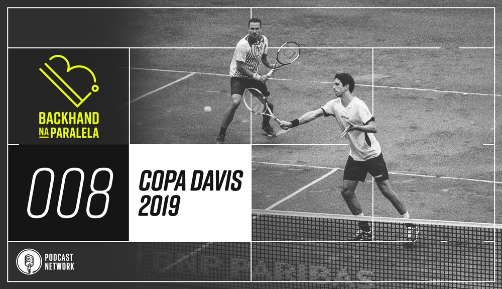 Bruno Soares e Marcelo Melo em ação no confronto Brasil x Bélgica pela Copa Davis 2019. Foto: Hedeson Alves/ITF
